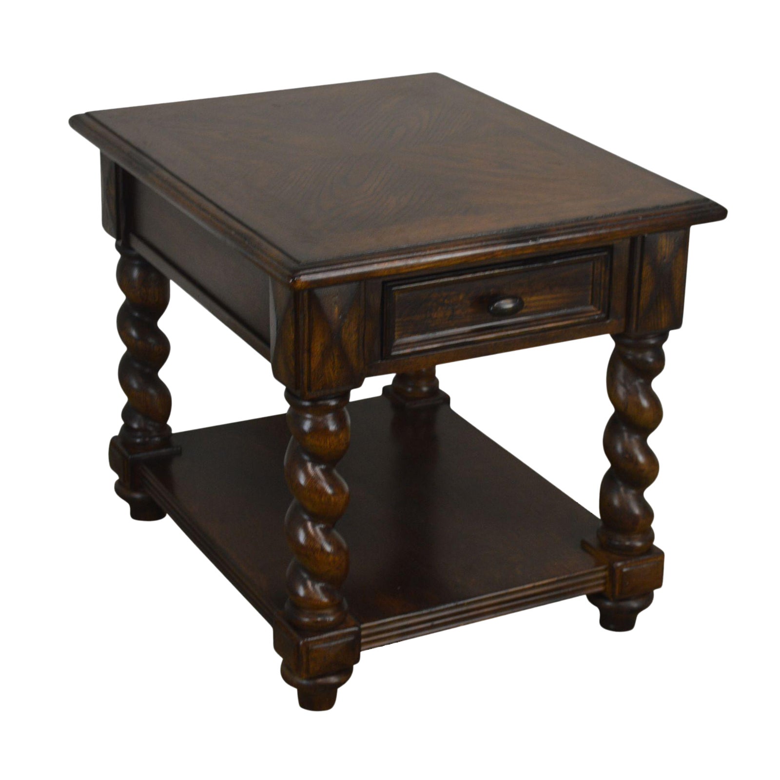 Lane Eddie Bauer Home Collection Oak Barley Twist Side Table Chairish