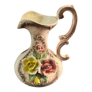 Mid 20th Century Capodimonte Porcelain Pitcher