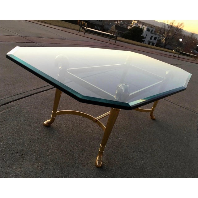 Ram’s Head Brass Coffee Table Manner of Jansen For Sale - Image 10 of 13