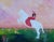 Pink Spotted Horse Landscape, Equestrian Horse Oil Painting by Alexandra Swistak For Sale - Image 8 of 15