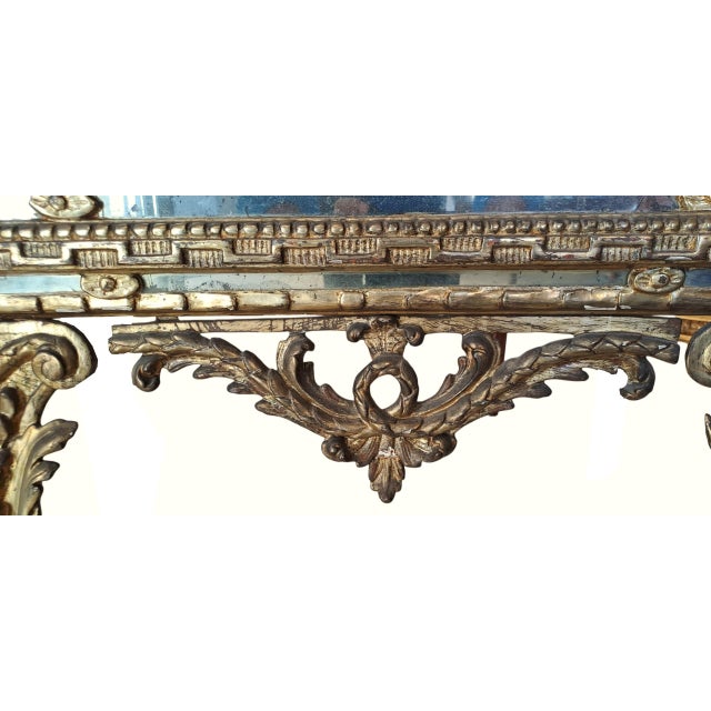 Antique Piedmont Carved Wooden Mirror, 1700s For Sale - Image 10 of 12