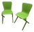 Pair of Green Washington Skin Knoll Chairs For Sale