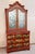 Venetian Louis XV Style Lacquered Wood Bookcase Front opening with 4 drawers and 2 mirrored doors (some pitting) Entirely...