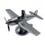 Art Deco 1940s Art Deco Chrome Propeller P-51a Mustang Airplane Table Lighter by Hamilton For Sale - Image 3 of 10
