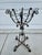 Vintage Scrolled Metal Garden Plant Stand For Sale - Image 9 of 11