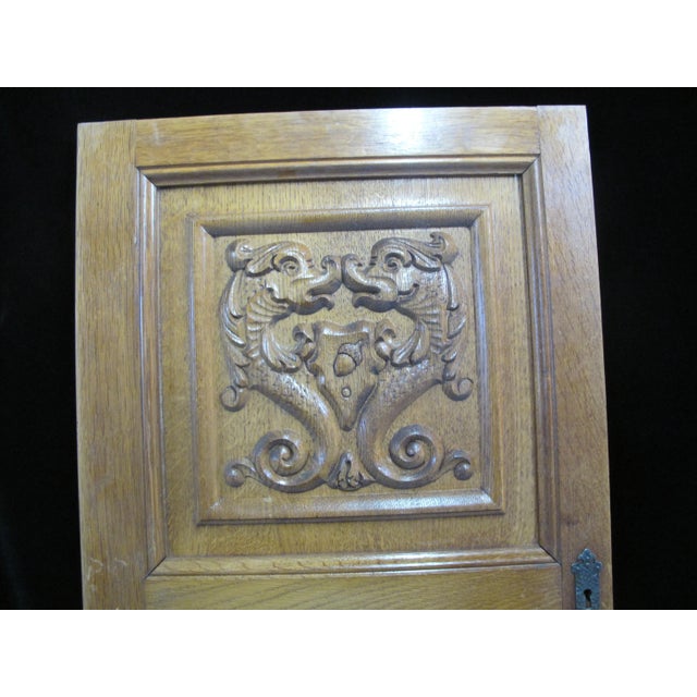 Figurative Antique Dolphin Carved Wood Wall Door Panel For Sale - Image 3 of 8
