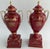 Ceramic Vintage Pair of Noritake Porcelain Urns Hand Painted Red With Gold For Sale - Image 7 of 8