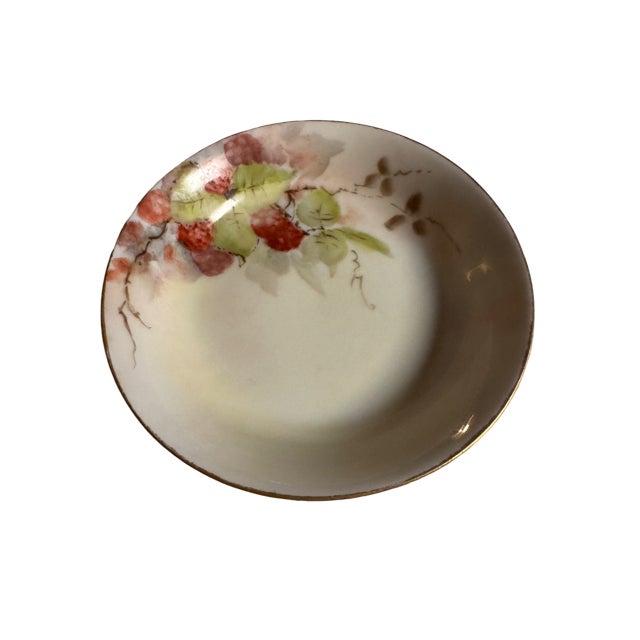 Antique H&c Selb Bavaria Hand Painted Bowls With Raspberry Design. Set of 2. Signed by "Lerich Miller For Sale - Image 4 of 5