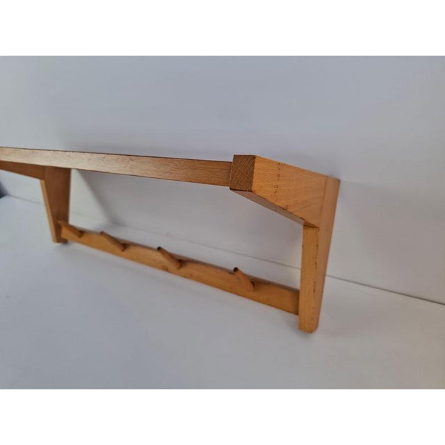 Mid-Century Czechoslovakian Wood Wall Coat Rack from Uluv, 1970 For Sale - Image 6 of 13