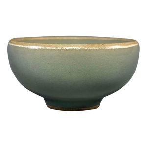 Vintage Chinese Longquan Pale Celadon Bowl With Unglazed Rim