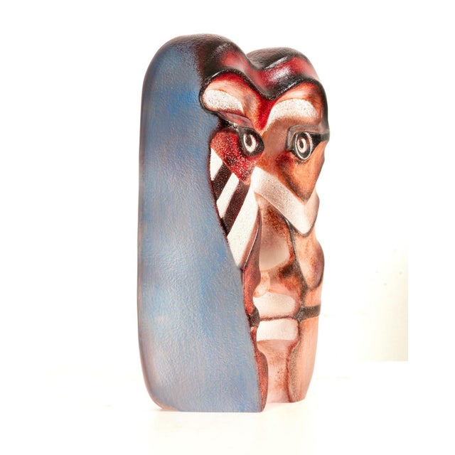 Metal Mats Jonasson Kiwok Masqot Series Contemporary Lead Crystal Figurine Malaras Swe For Sale - Image 7 of 7