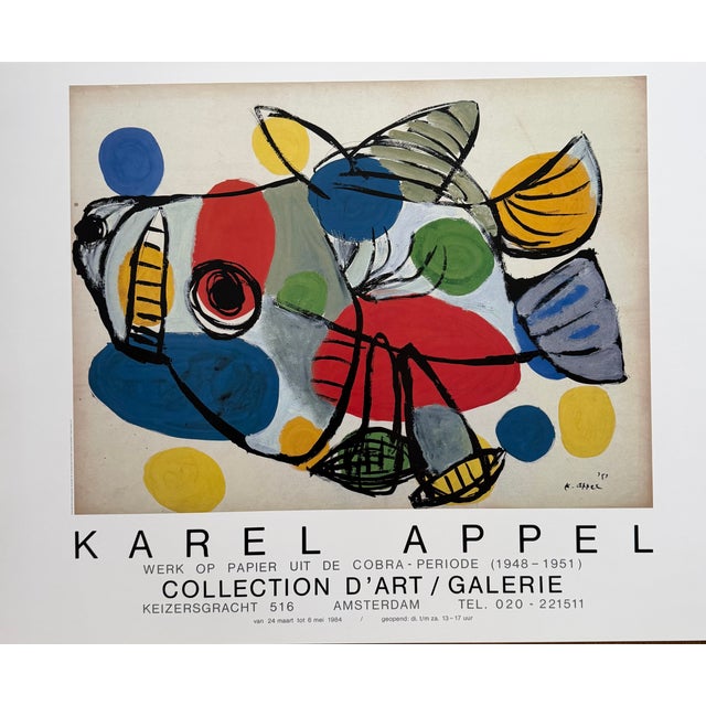 Karel Appel was a founding member of the CoBrA movement, known for his bold, expressive style and powerful use of color...