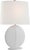 Modern AERIN by Visual Comfort Signature Mariza Medium Table Lamp in White with Linen Shade For Sale - Image 3 of 3