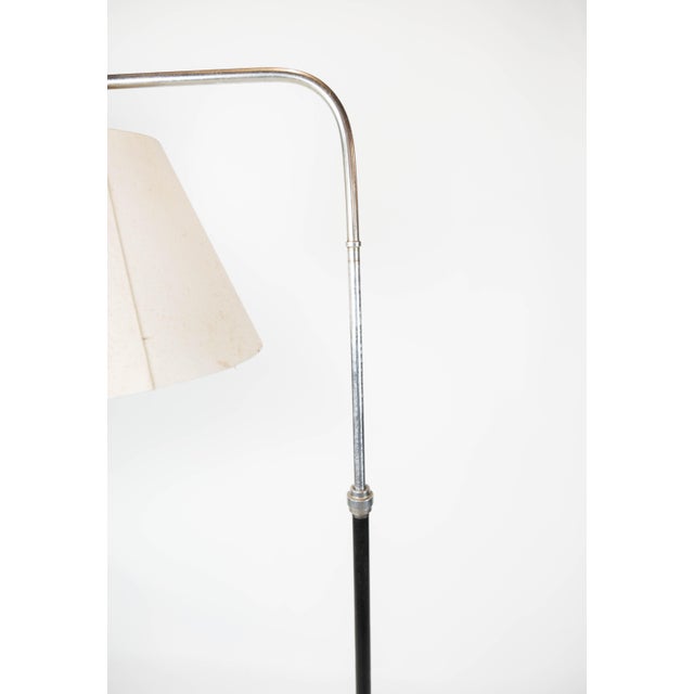 Floor Lamp of Chrome and Black Painted Metal, 1970s For Sale - Image 3 of 8