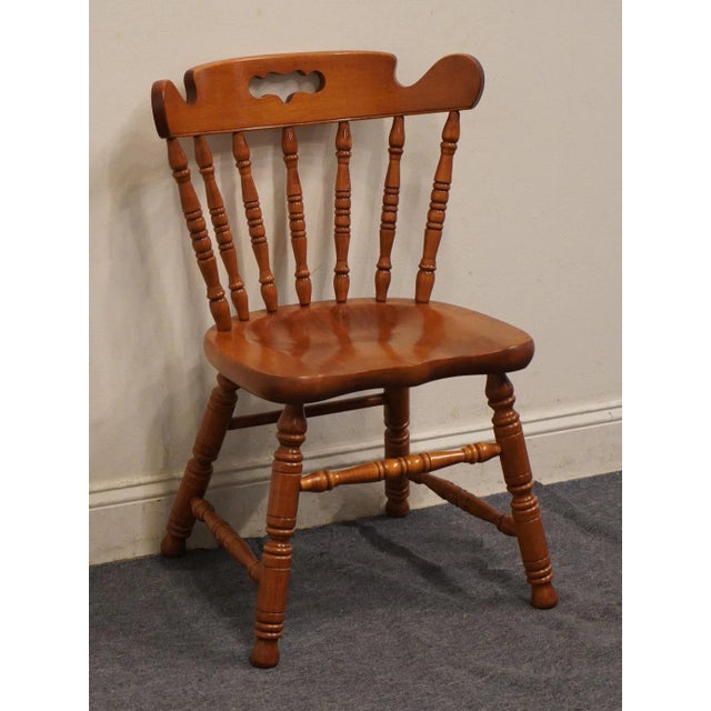 Tell City Solid Hard Rock Maple Colonial Style Spindle Back Dining Side Chair 8046-48 For Sale - Image 4 of 10