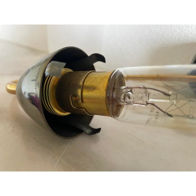Goldenrod Vintage White Opaline Glass Wall Sconce, 1990s For Sale - Image 8 of 11