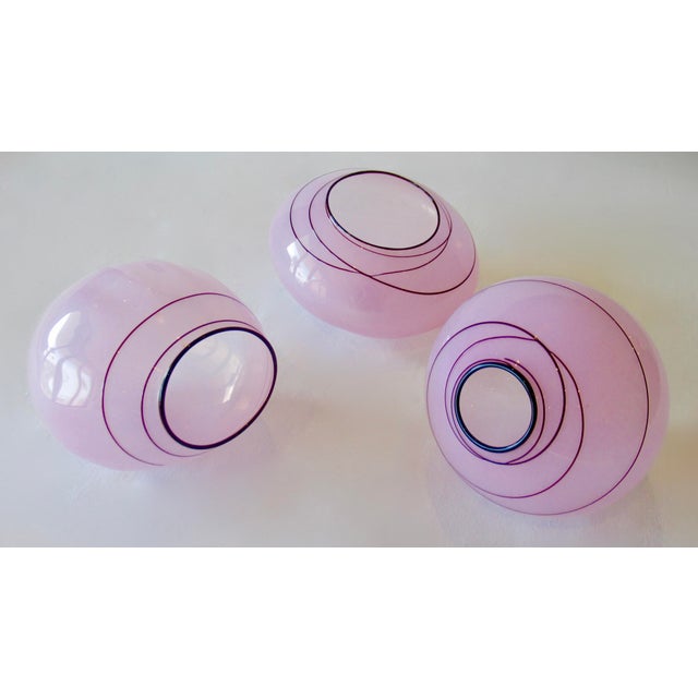 Late 1970's Signed Dale Chihuly Blown "Glass Basket," Series Ensemble Sculptural Set of 8-Pieces For Sale - Image 16 of 18