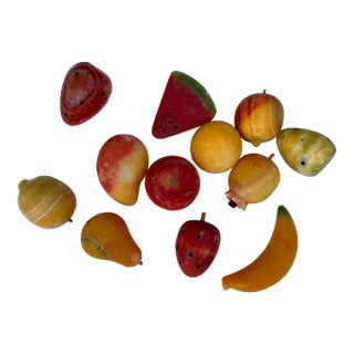 Mid-Century Alabaster Fruit - Set of 12 For Sale