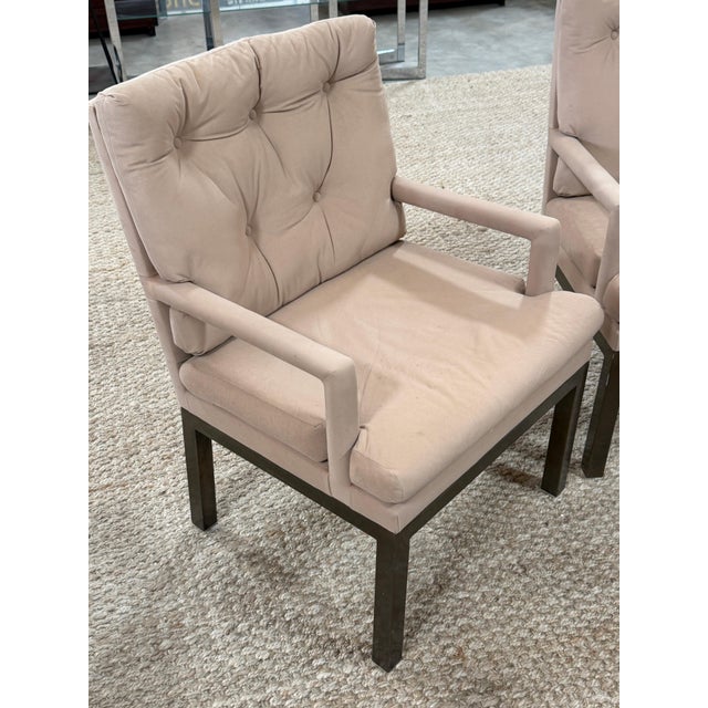 Pair Mastercraft Bronze Parsons Club Chairs, Spain, 1970s For Sale - Image 6 of 14