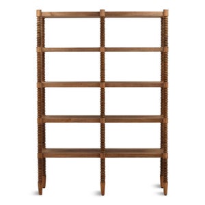 Carved Spindle Wood Bookcase