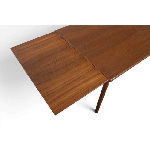 Wood Danish Modern Teak Dining Table by Henning Kjaernulf For Sale - Image 7 of 10
