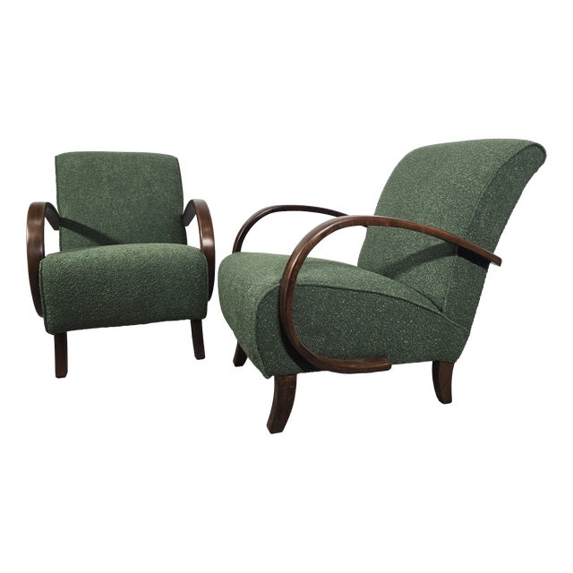 Lounge Chairs by Jindrich Halabala, 1940s, Set of 2 For Sale