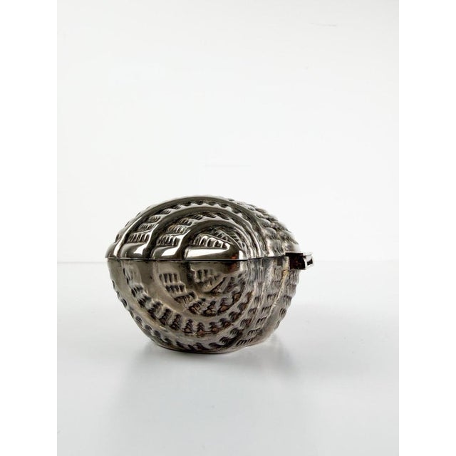 Vintage Triton Trumpet Shell Shaped Silver-Plated Metal Trinket Case Box, 1970s For Sale - Image 13 of 18