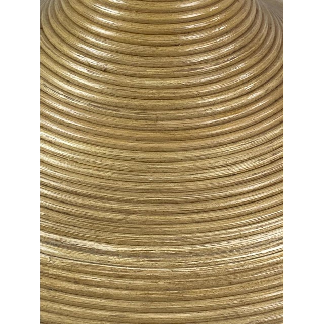 Khaki Italian Bamboo and Brass Pendant, 1970s For Sale - Image 8 of 15