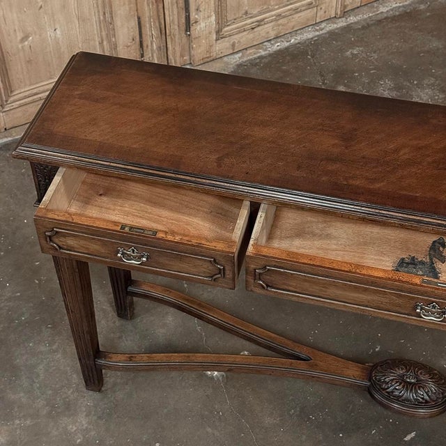 English Mahogany Neoclassical Console ~ Sofa Table For Sale - Image 18 of 18