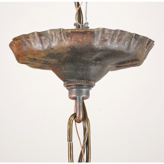 Early 20th Century Restored Antique French Wrought Iron Chandelier For Sale - Image 13 of 15