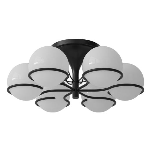 Mid-Century Modern Model 2042/6 Lamp with Black Mount by Gino Sarfatti For Sale