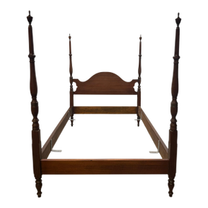Vintage Traditional American Style Mahogany Full Size Four Poster Bed