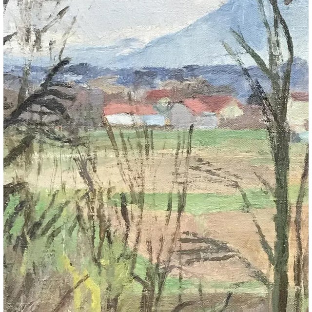 Isaac Charles Goetz, Le Chemin, 1950, Oil on Canvas For Sale - Image 4 of 7