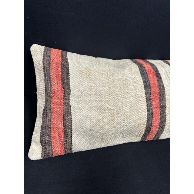 Turkish Hemp Pillow Cushion Natural Beige Brown Cushion Cover 14"x45" #18070 Enhance your home decor with our Kilim Pillow...