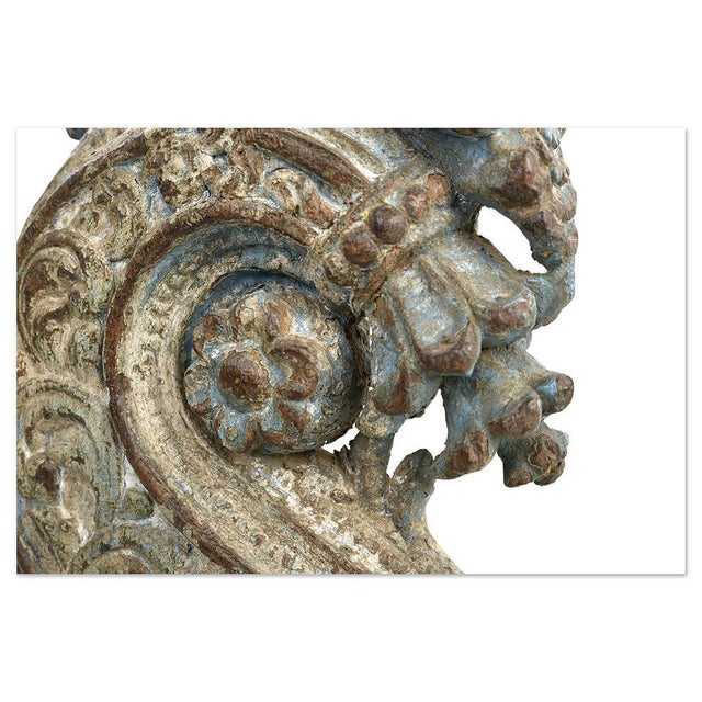 Patinated Teak Sculpture on Base For Sale - Image 9 of 10