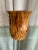 Vintage Italian rustic hand carved natural matte finish ancient Olive wood pitcher.