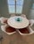 Metal Mid Century Modern Dining Set – Maurice Burke for Arkana – Tulip Table and Chairs, Set of 7. For Sale - Image 7 of 13