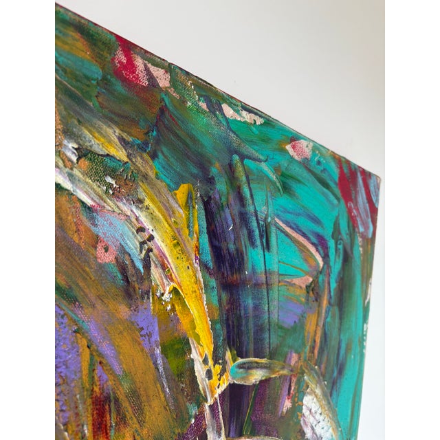 Original Contemporary Abstract Expressionist Mixed Media Painting on Canvas For Sale In Miami - Image 6 of 12