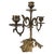 Metal Art Nouveau Gilt Metal Three Light Candelabrum With Leaf and Vine Base 8.5" For Sale - Image 7 of 12