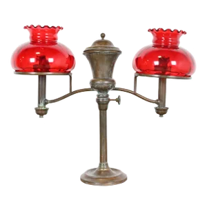 Tiffany & Co. Antique Bronze Argon Double Student Desk Lamp, Late 19th Century