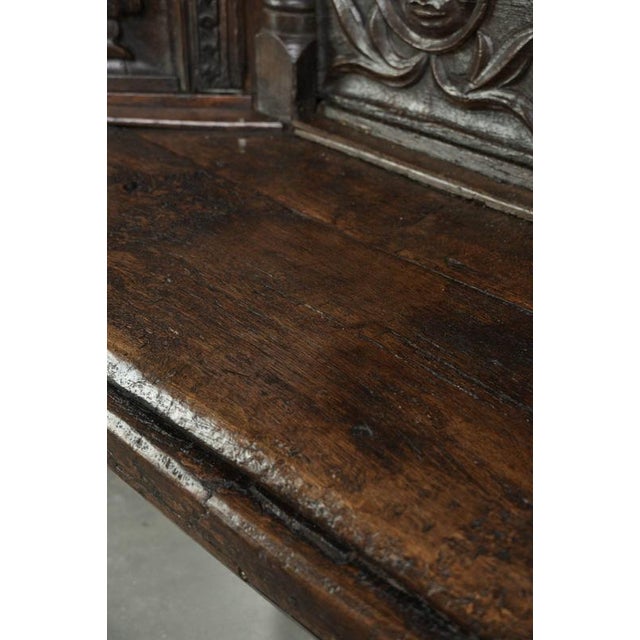 18th Century Italian Hall Bench with Wood Carvings For Sale - Image 11 of 14