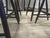 Beautiful set of 4 vintage Nichols & Stone Windsor chairs featuring a rare ebonized black finish with hand-stenciled fruit...