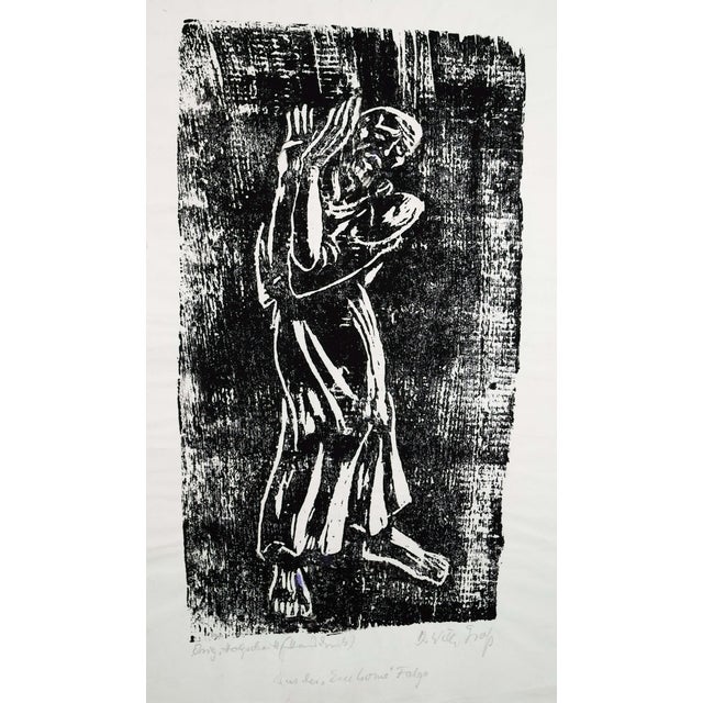 Wilhelm Gross, The Prophet, 1955, Woodcut For Sale - Image 4 of 4