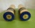 Mid-Century Modern Vintage Saulo of Norway Brass and Stone Candleholders For Sale - Image 3 of 3