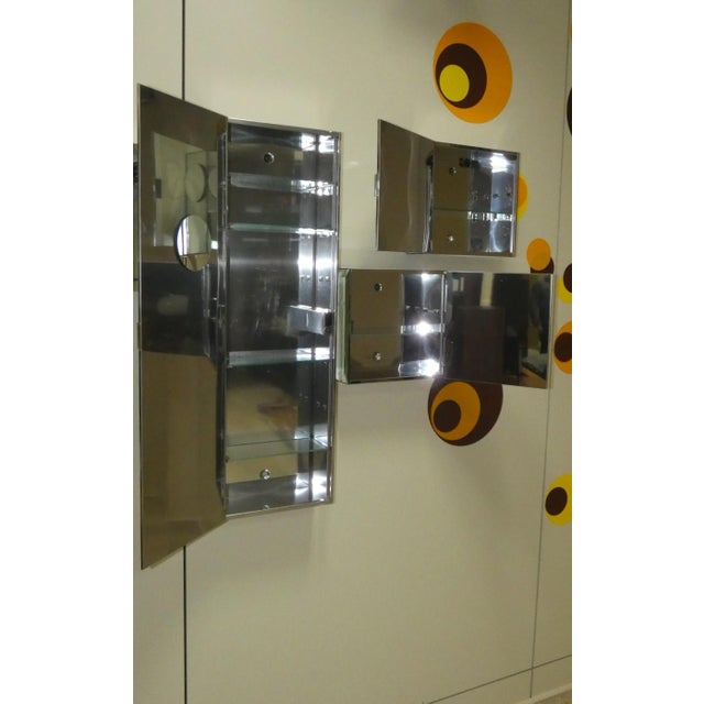 1970s Vintage Italian Mirrored Cabinets, 1970s, Set of 3 For Sale - Image 5 of 18