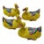 Set of 4 Antique Chinese Export Porcelain Famille Jaune Duck Models For Sale
