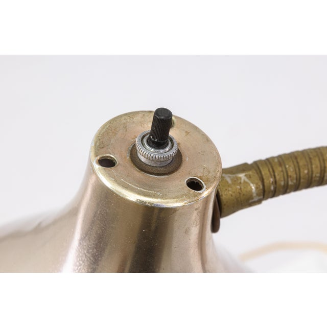 Vintage Double Gooseneck Starpunched Adjustable Table Lamp Thurston Attributed For Sale - Image 9 of 10