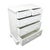 Wood Vintage White Painted Chest of Drawers With Five Drawers For Sale - Image 7 of 17