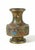 Chinoiserie Vintage Asian Champlevé Enamel Brass Vase With Elephant-Head Handles For Sale - Image 3 of 9