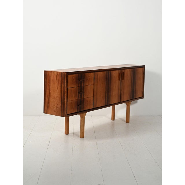 Small Scandinavian Rosewood Sideboard, 1950s For Sale - Image 4 of 13